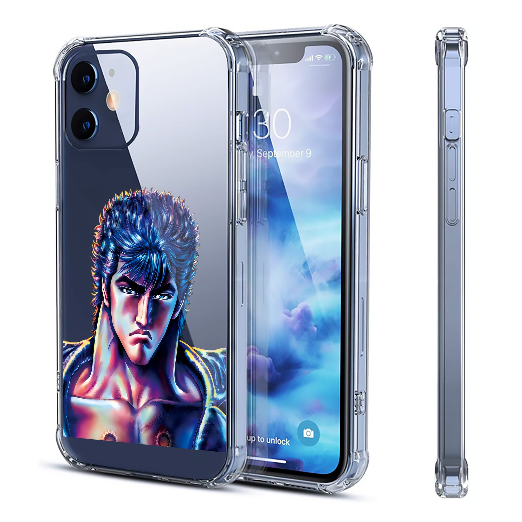 （画像用） 北斗の拳 Fist of the North Star 【iPhone 12シリーズ対応】透明スマホケース（クリアソフトケース）